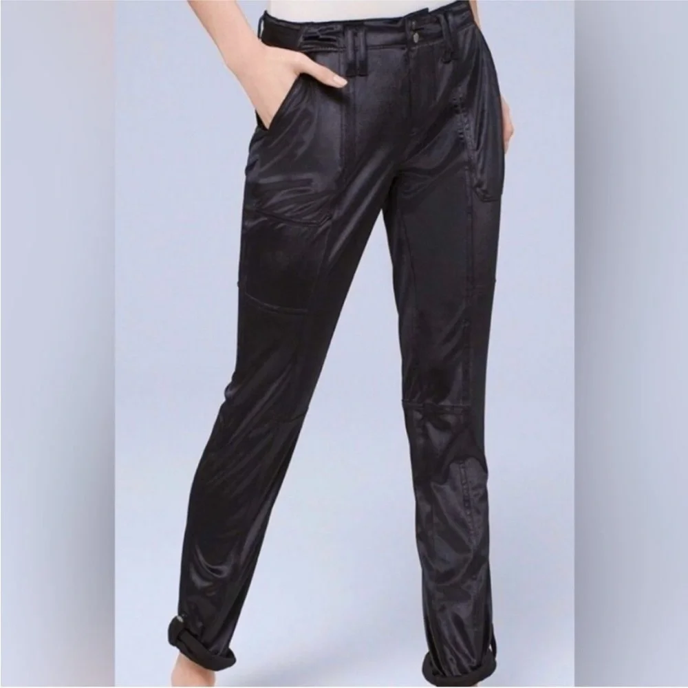 White House Black Market | Black Velour Crushed Velvet‎ Convertible Pants Sz 10